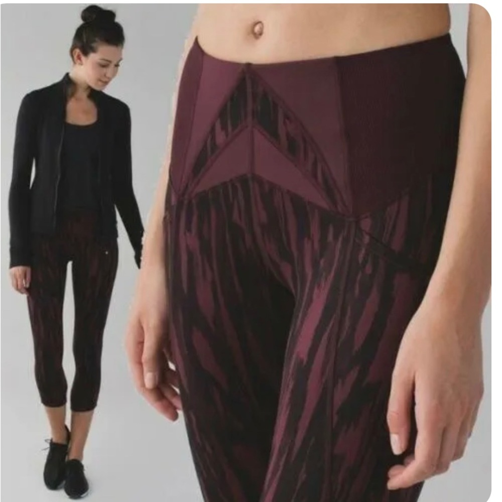 Lululemon Exquisite Crop Bordeaux Drama